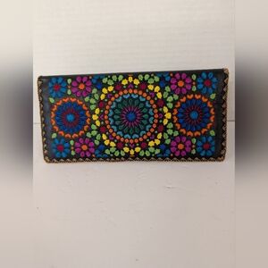 Lavish Wallet Vibrant Floral Mandala Art NWT
